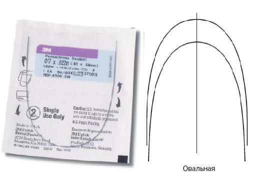Дуга стальная Пермахром Ризилиэнт / Permachrome Resilient Archwire SS OFIII U 021x025 1шт 4300-029 купить