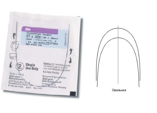 Дуга стальная СмартКлип Пермахром Ризилиэнт / SmartClip Permachrome Resilient Archwire SS OFIII L 019х025 1шт 9293-962 купить