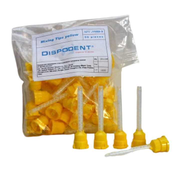 Насадки для смешивания 50шт желтая Dispodent Mixing Tips Yellow 1102-3 купить