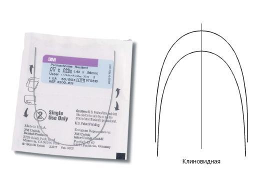Дуга стальная Пермахром Ризилиэнт / Permachrome Resilient Archwire SS OFI L 018х025 1шт 4293-326 купить