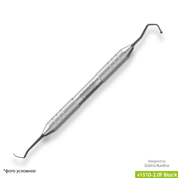 Штопфер-гладилка дистальная с дополнительными изгибами штопфер-шарик O2.0mm эргономичная ручка O10mm покрытие Black купить