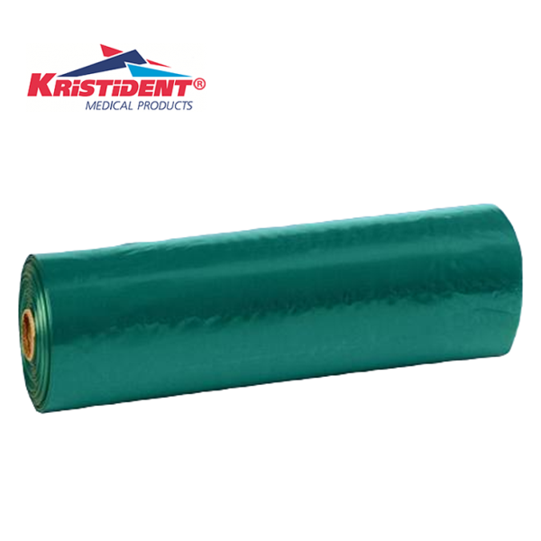 Фартуки п/эт в рулонах 200шт Кристидент зеленые