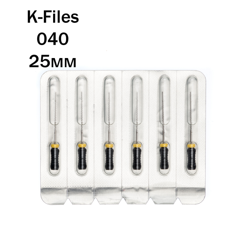 K-flexoreamer. H-files mani 6шт, 25мм, №15. Н файл. , 6шт. Files 40.