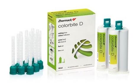 Силикон А для регистрации прикуса Colorbite D 2х50мл+12 смесителей C200750 купить